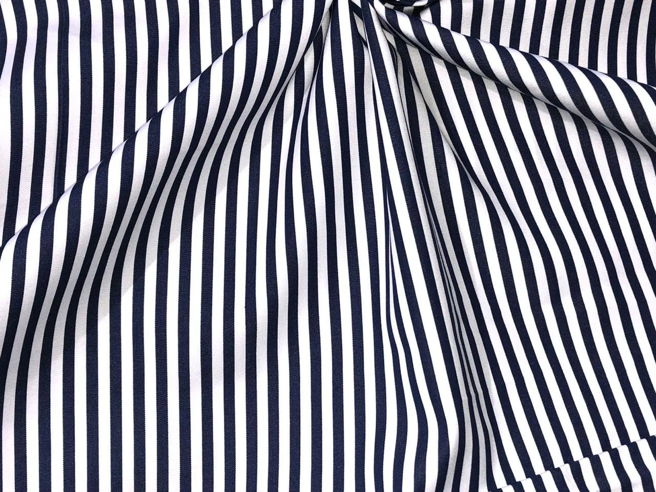 100% Cotton 40'S STRIPES  58" wide AVAILABLE IN 3 COLORS white and denim blue/white and navy and denim blue and white