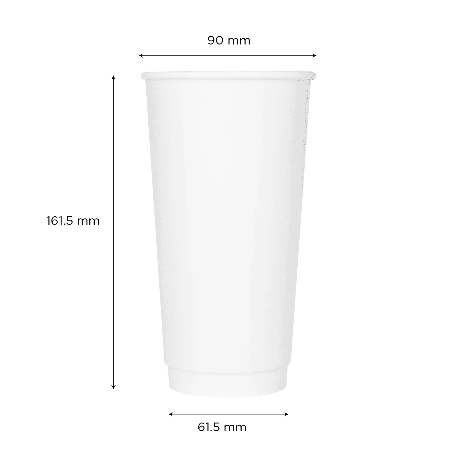 [300 ct] 20 oz Paper Coffee Cups | Insulated | 90 mm | White