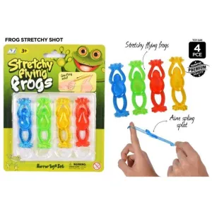 4 Pack Stretchy Flying Frogs