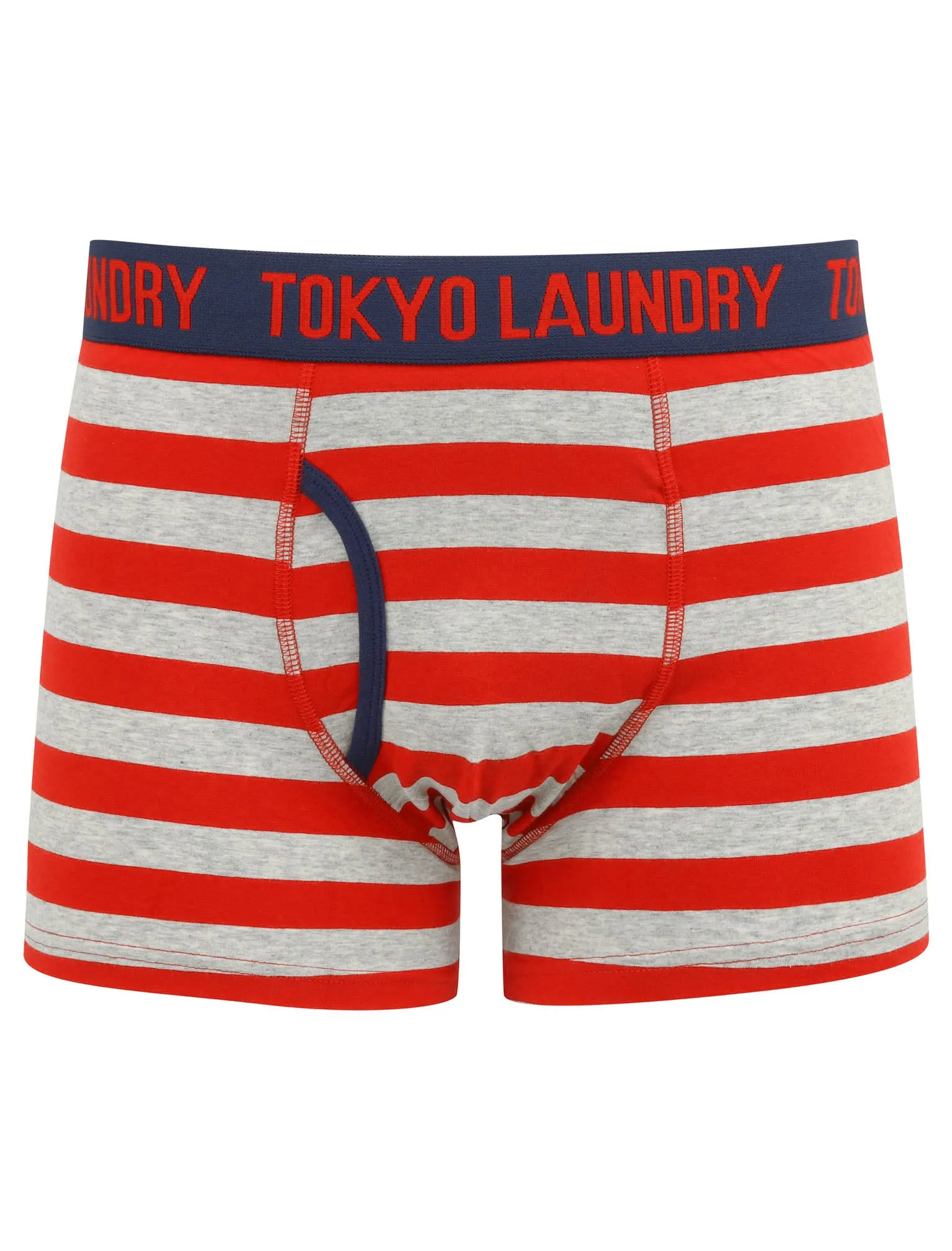 Arley (2 Pack) Striped Boxer Shorts Set in Barados Cherry / Medieval Blue - Tokyo Laundry