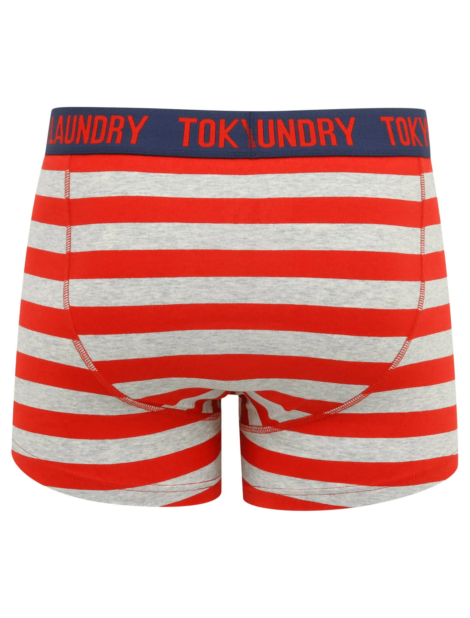 Arley (2 Pack) Striped Boxer Shorts Set in Barados Cherry / Medieval Blue - Tokyo Laundry