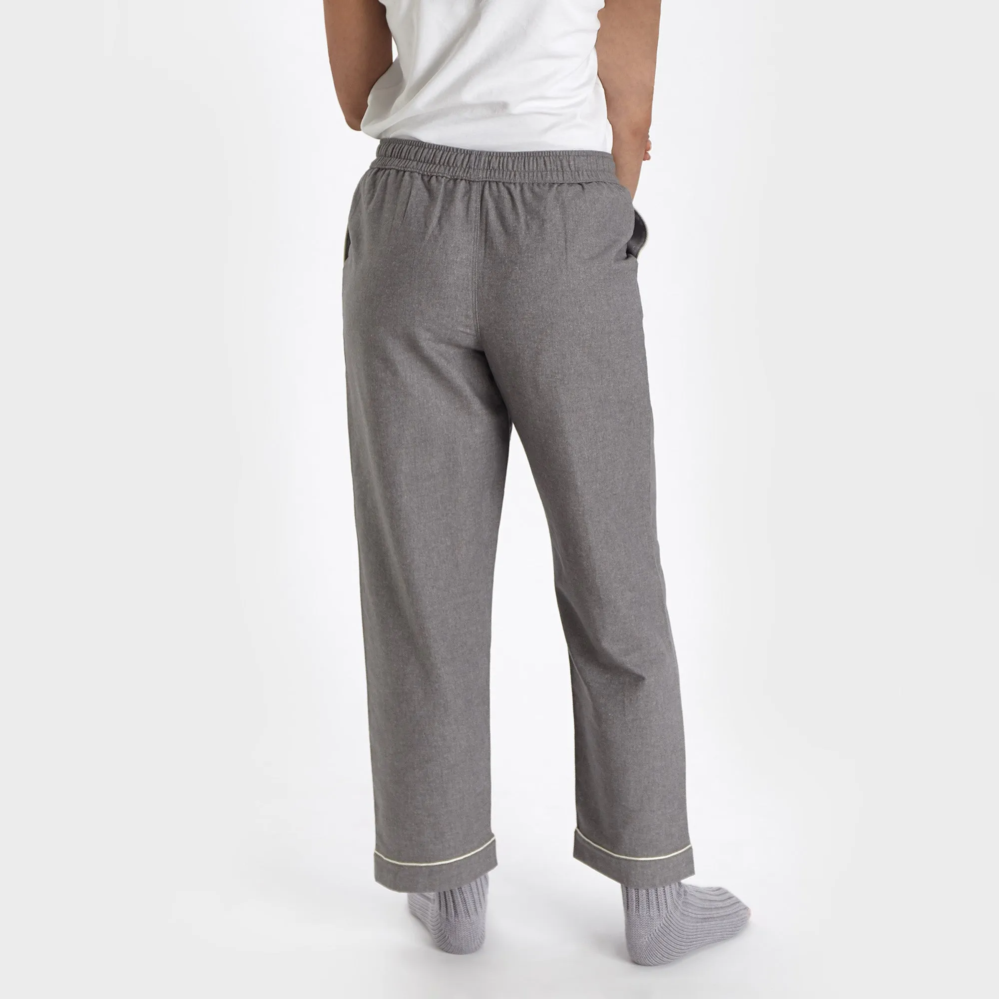 Arove Pyjama Bottoms [Stone grey/Natural white]