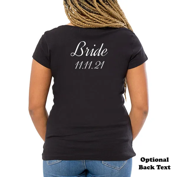 Bachelorette Party T-Shirts for Bride and Bridesmaids Set Of 4, Personalized T-Shirts, 15 Colors, S-6XL, Crewneck