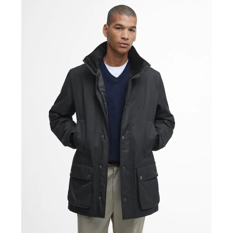 Barbour Modern Border Showerproof Mens Mac Coat - Black