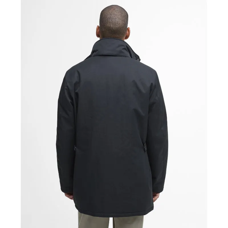 Barbour Modern Border Showerproof Mens Mac Coat - Black