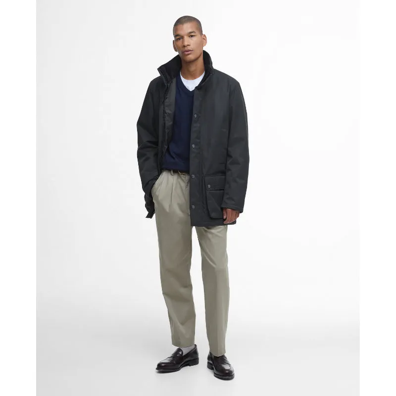 Barbour Modern Border Showerproof Mens Mac Coat - Black