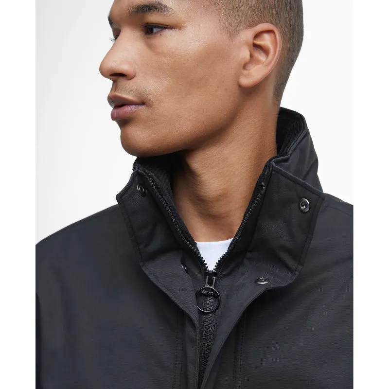 Barbour Modern Border Showerproof Mens Mac Coat - Black