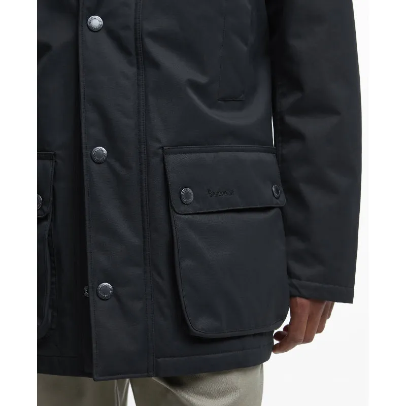 Barbour Modern Border Showerproof Mens Mac Coat - Black