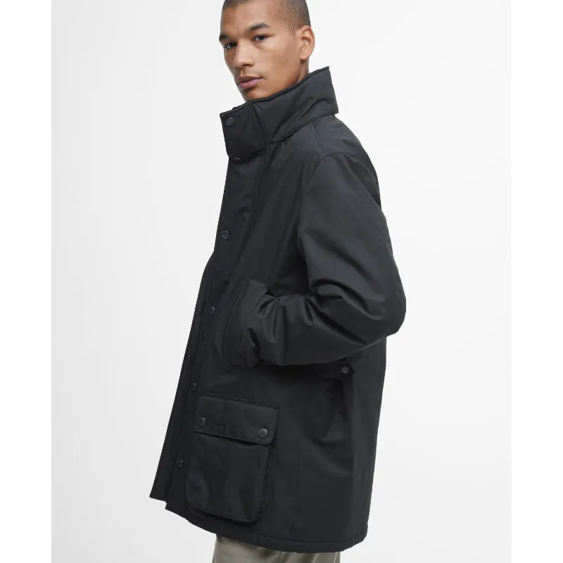 Barbour Modern Border Showerproof Mens Mac Coat - Black