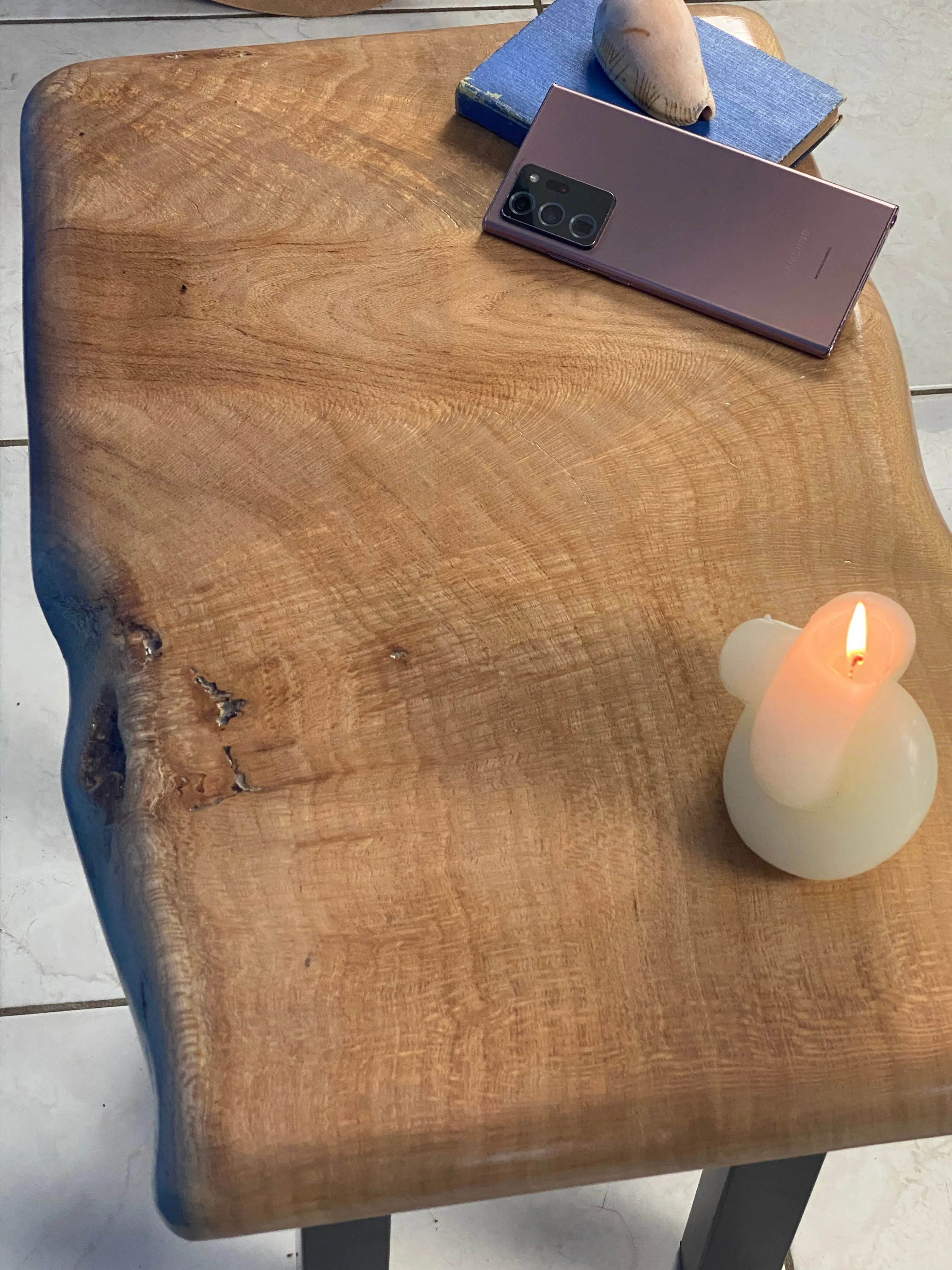 Bedside side Table- Live Edge Silky Oak Australian Timber