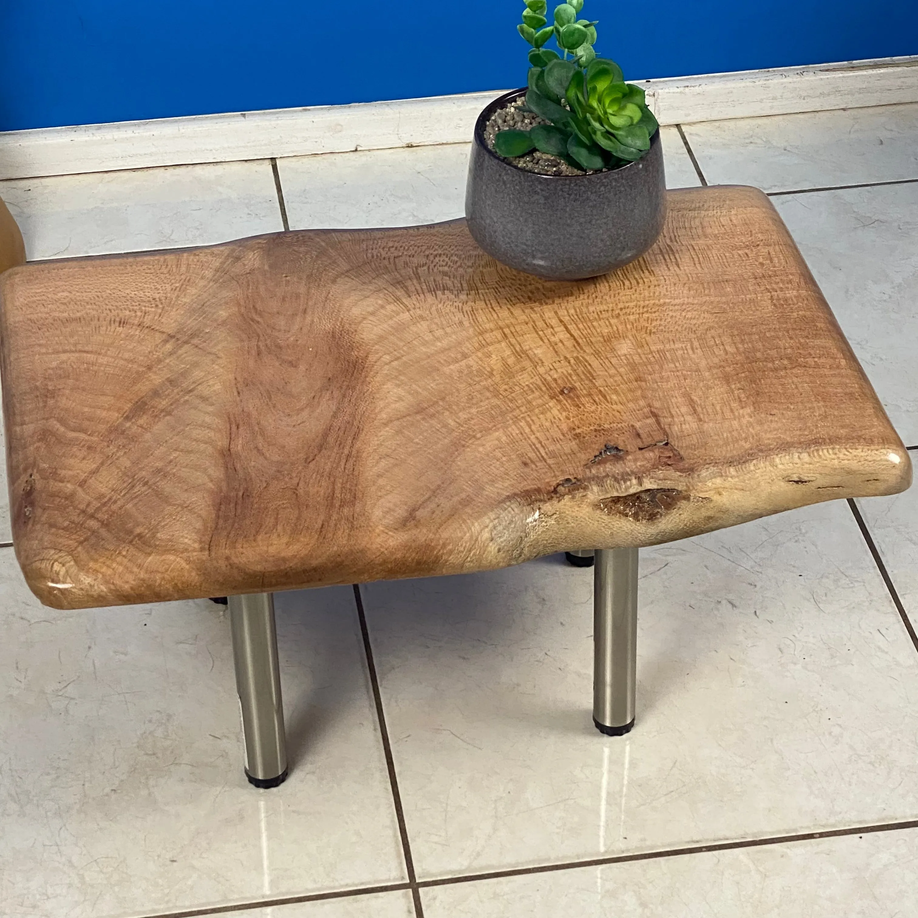 Bedside side Table- Live Edge Silky Oak Australian Timber