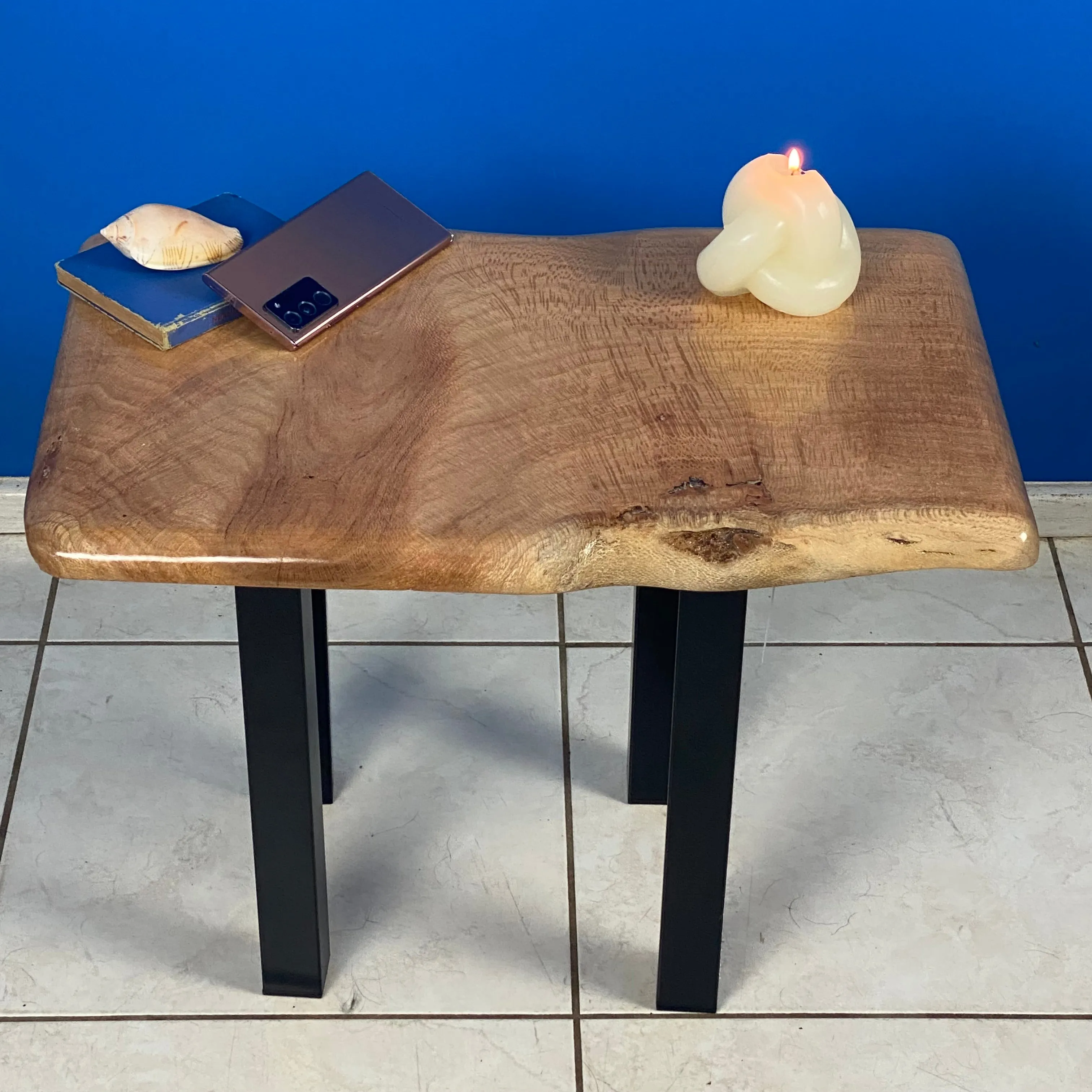 Bedside side Table- Live Edge Silky Oak Australian Timber