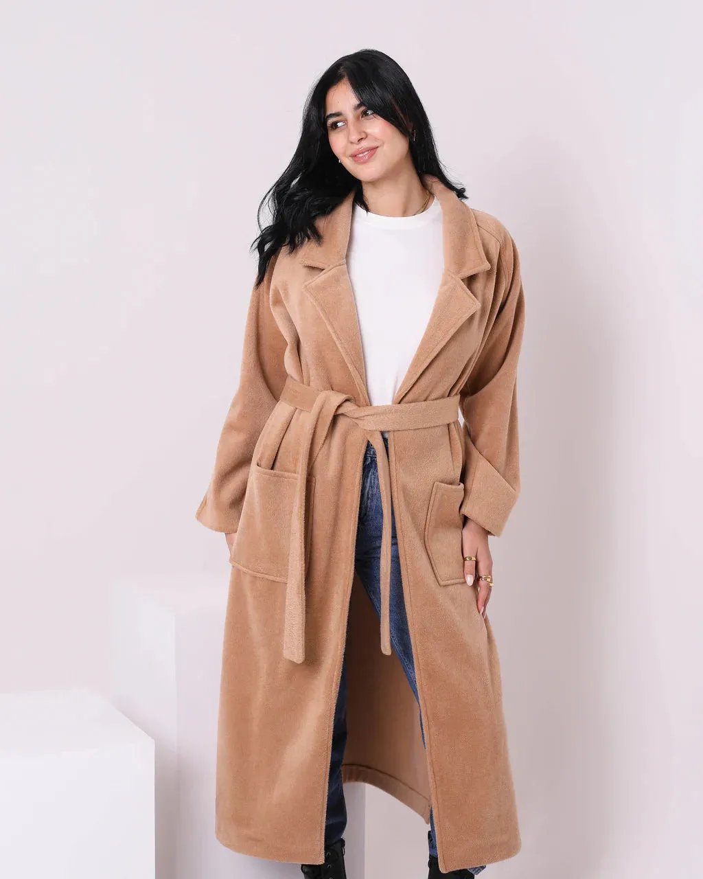 Belted Wool Coat (W710) - Just4Women