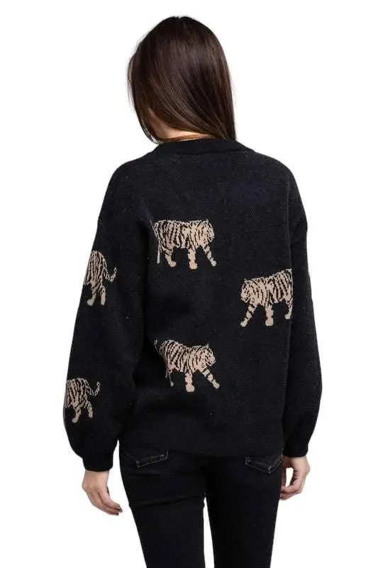 Bibi Tiger Pattern Sweater