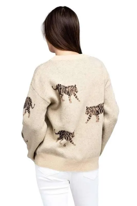 Bibi Tiger Pattern Sweater