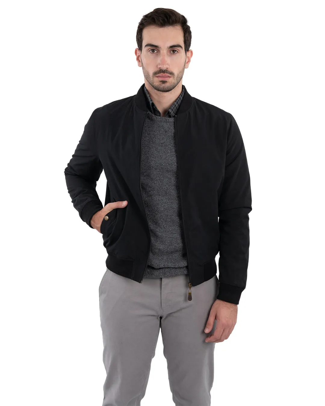 Black Bomber Jacket