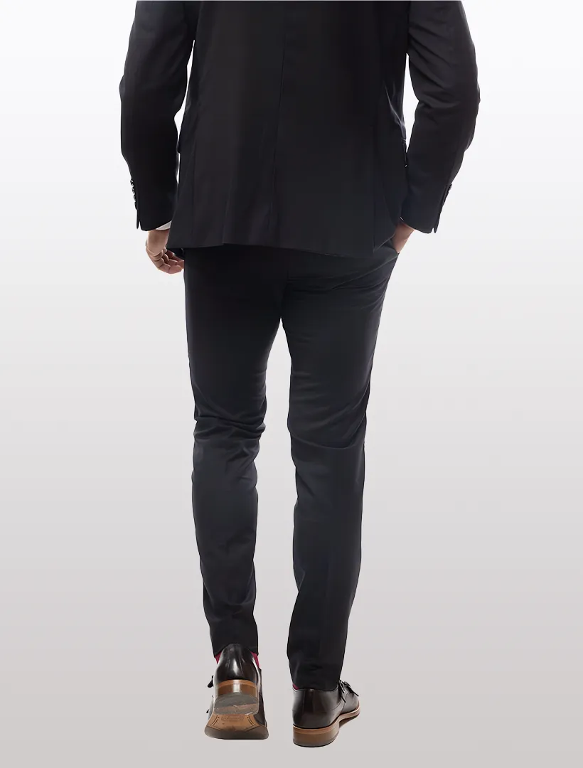 Black Men's Slim-Fit Suit Separates Pants