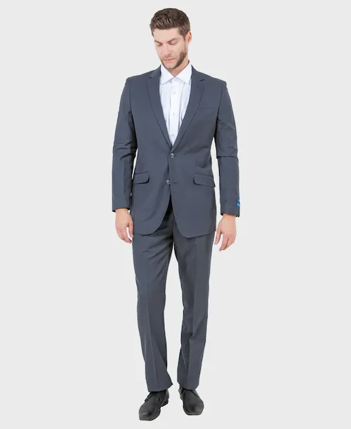 Charcoal Wool Twill Modern Fit Suit