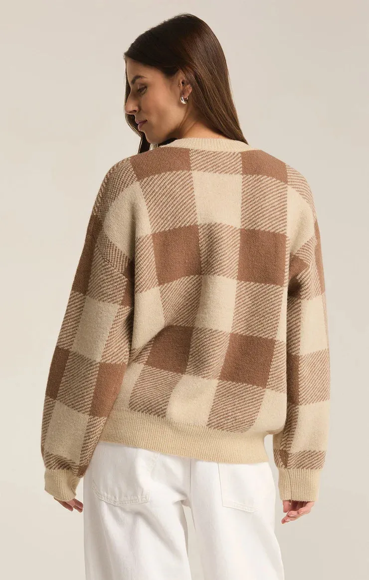 Check You Later Plaid Sweater | Campfire