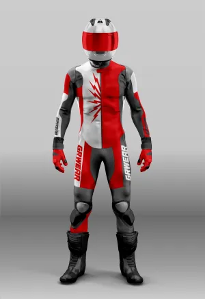 Custom grwear Motorcycle riding suit red/white