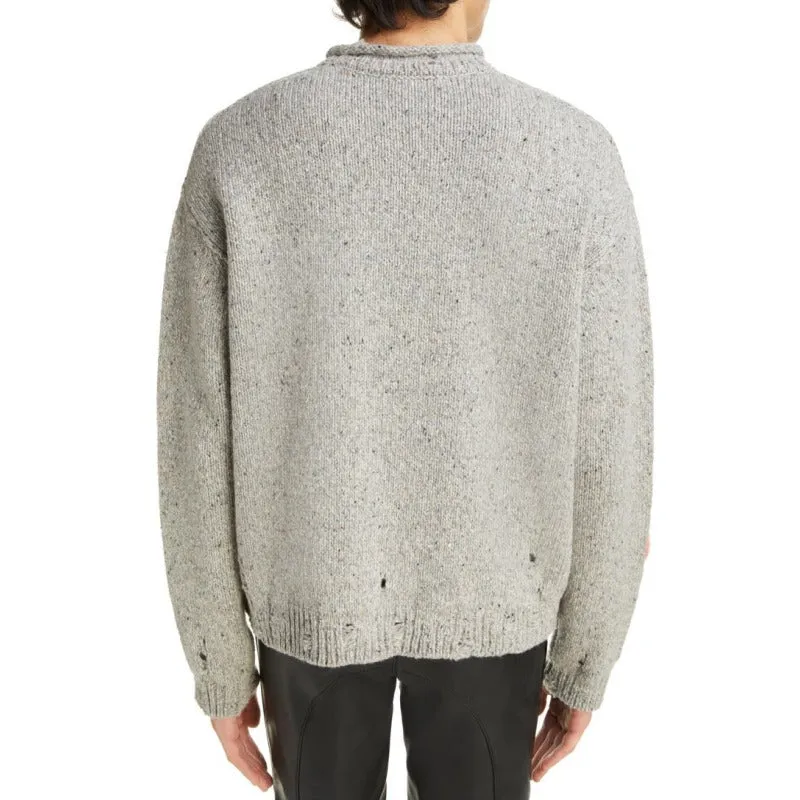 Custom Wool Blend Pullover Sweater - OEM/ODM Men’s Floral Knitted Sweater