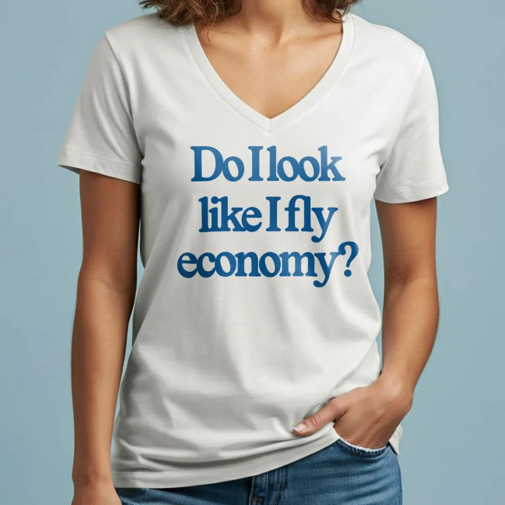 Do I Look Like I Fly Economy? - Women's V-Neck T-Shirt