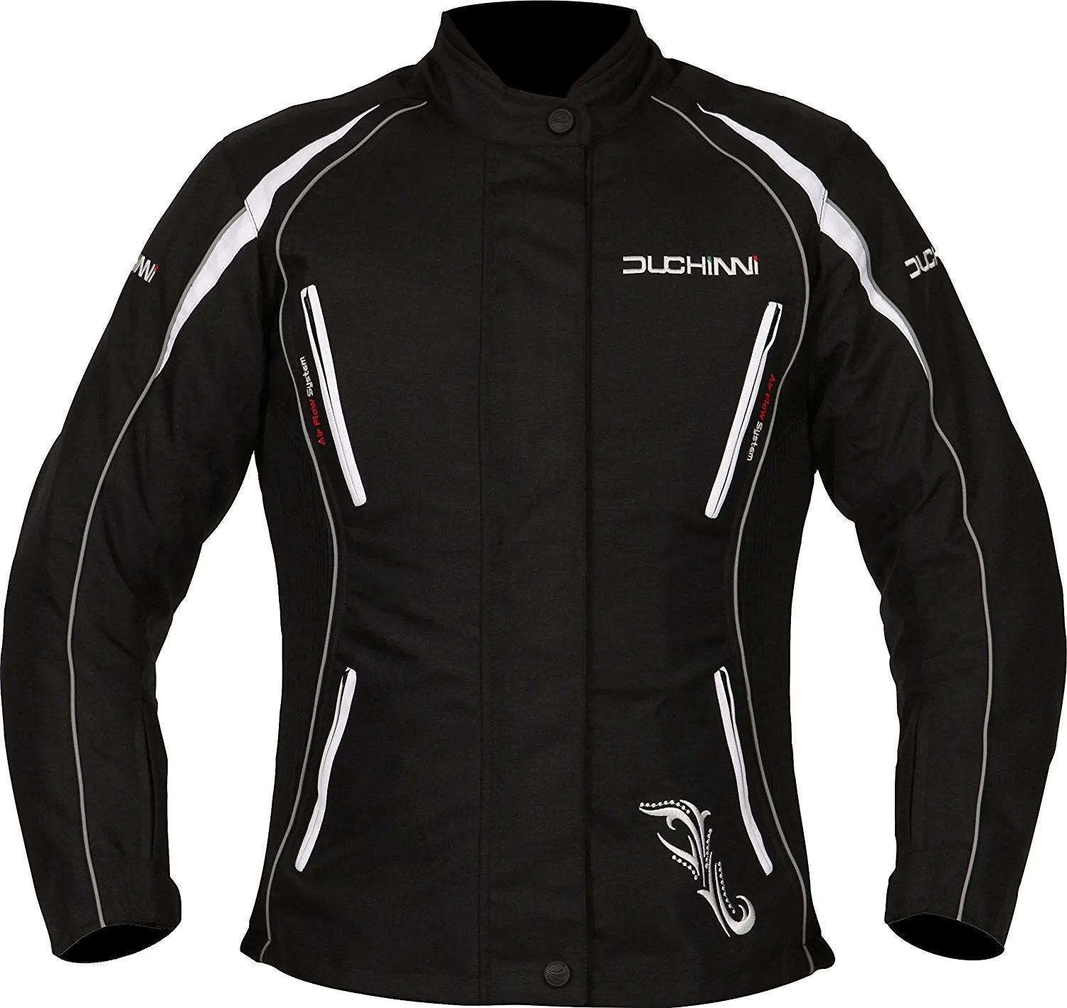 DUCHINNI VERONA 4 Season Vented Womens Motorcycle Jacket with Side Stretch Panels and Waterproof/Thermal Liners