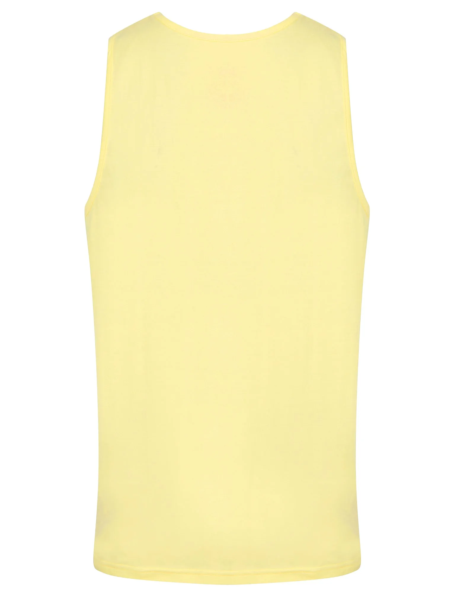 El Matador Motif Print Cotton Vest Top in Pastel Yellow - South Shore