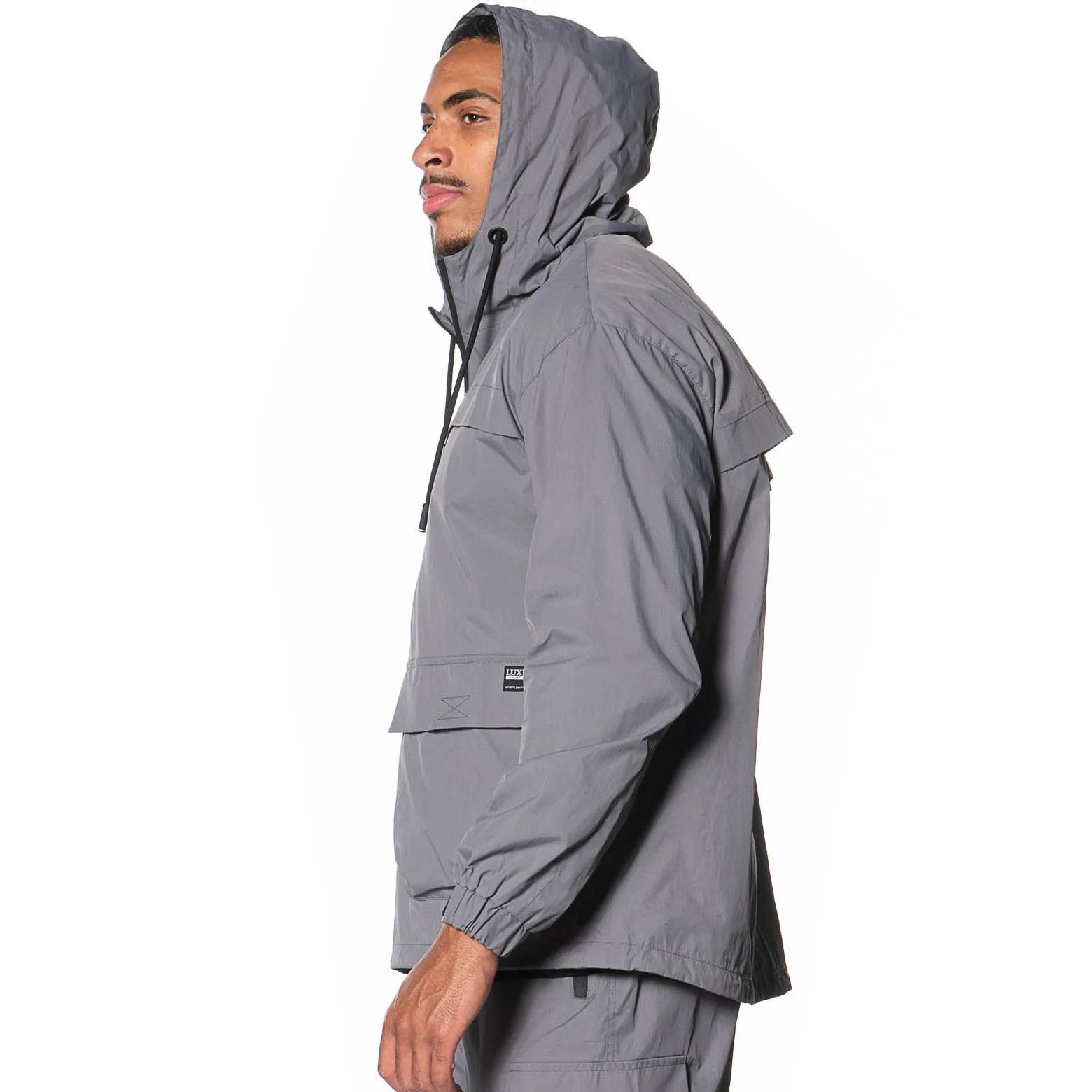 Full Zip Nylon Hooded Jacket