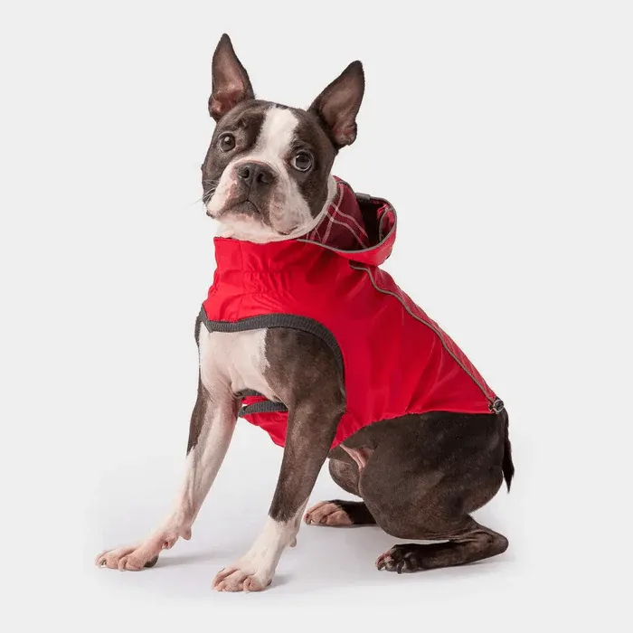 GF Pet Reversible Raincoat Red For Dogs