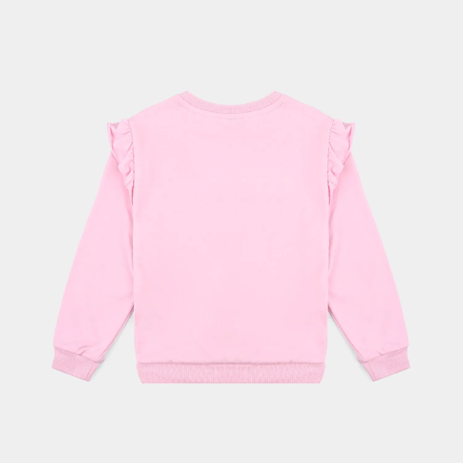 Girls Cotton Terry Sweatshirt Flow-Pink