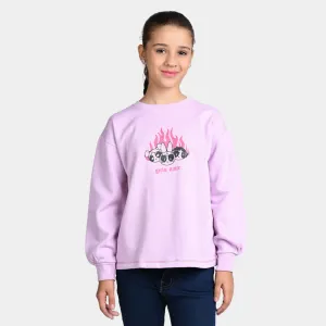 Girls Fleece Sweatshirt Unite- Purple