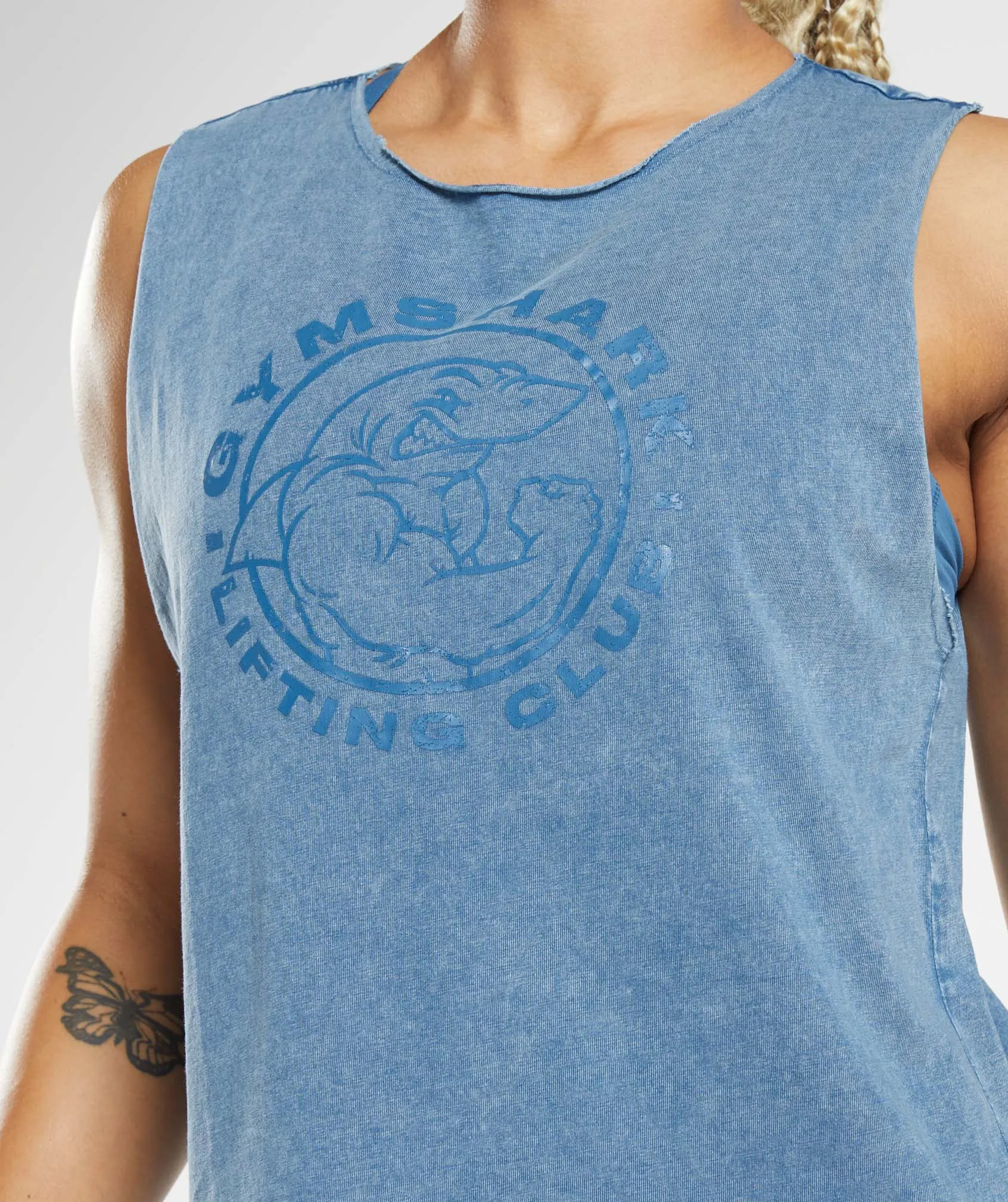 Gymshark Legacy Washed Tank - Lakeside Blue