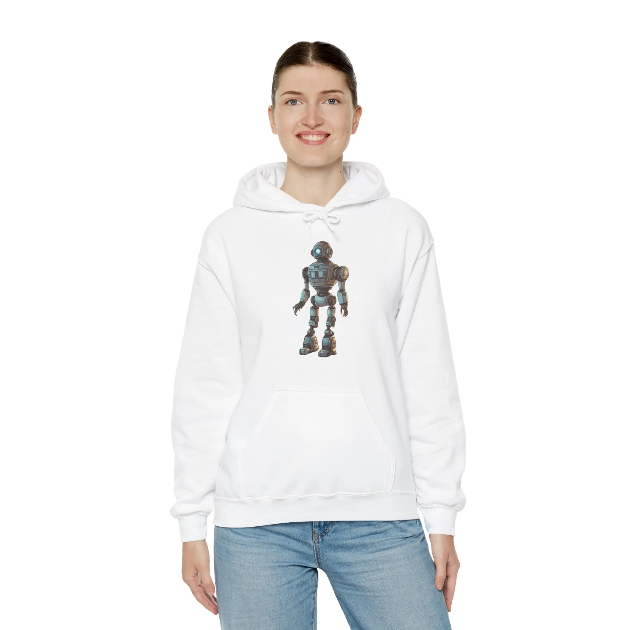 Hey Human Robot Spaceart Sci-Fi Hoodie