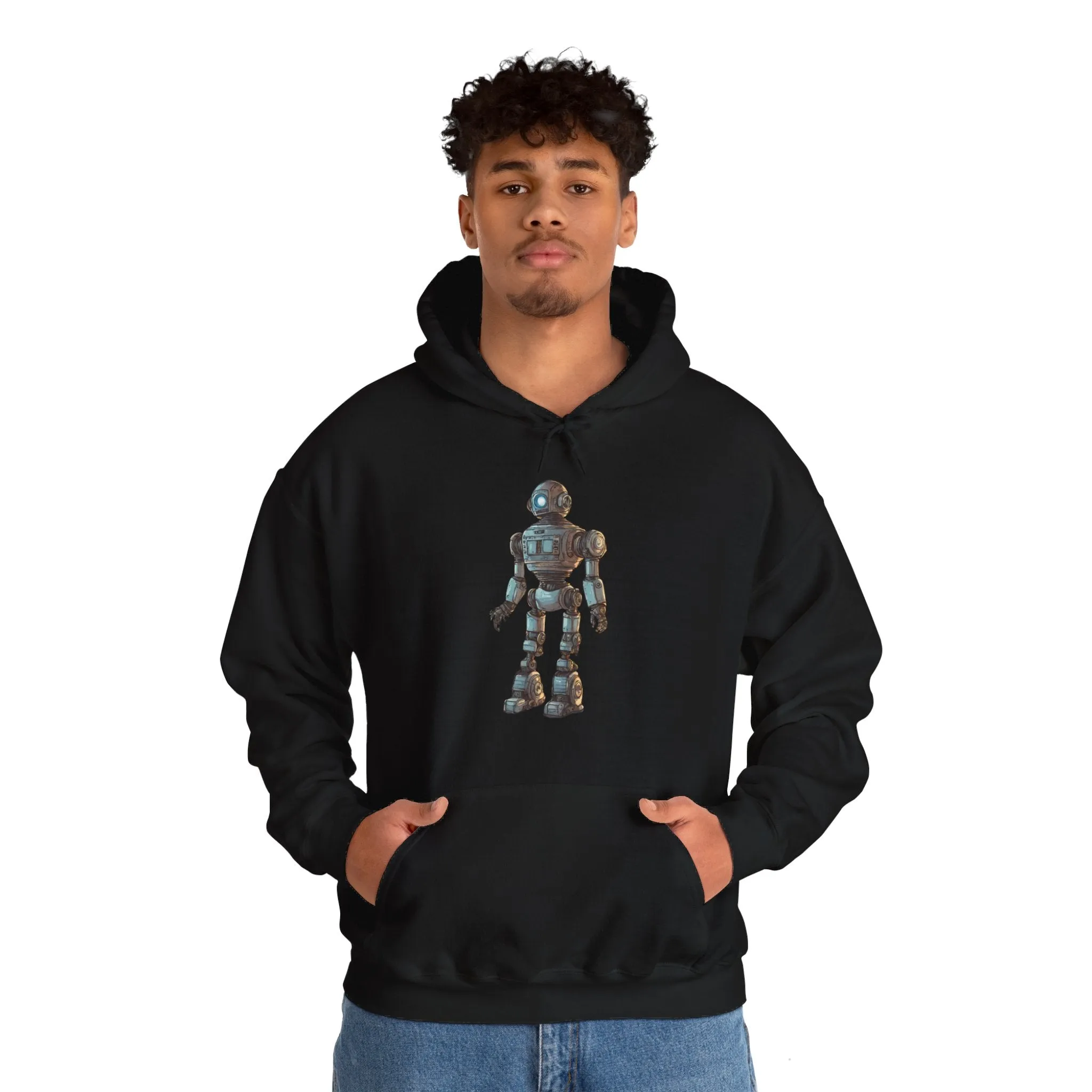 Hey Human Robot Spaceart Sci-Fi Hoodie