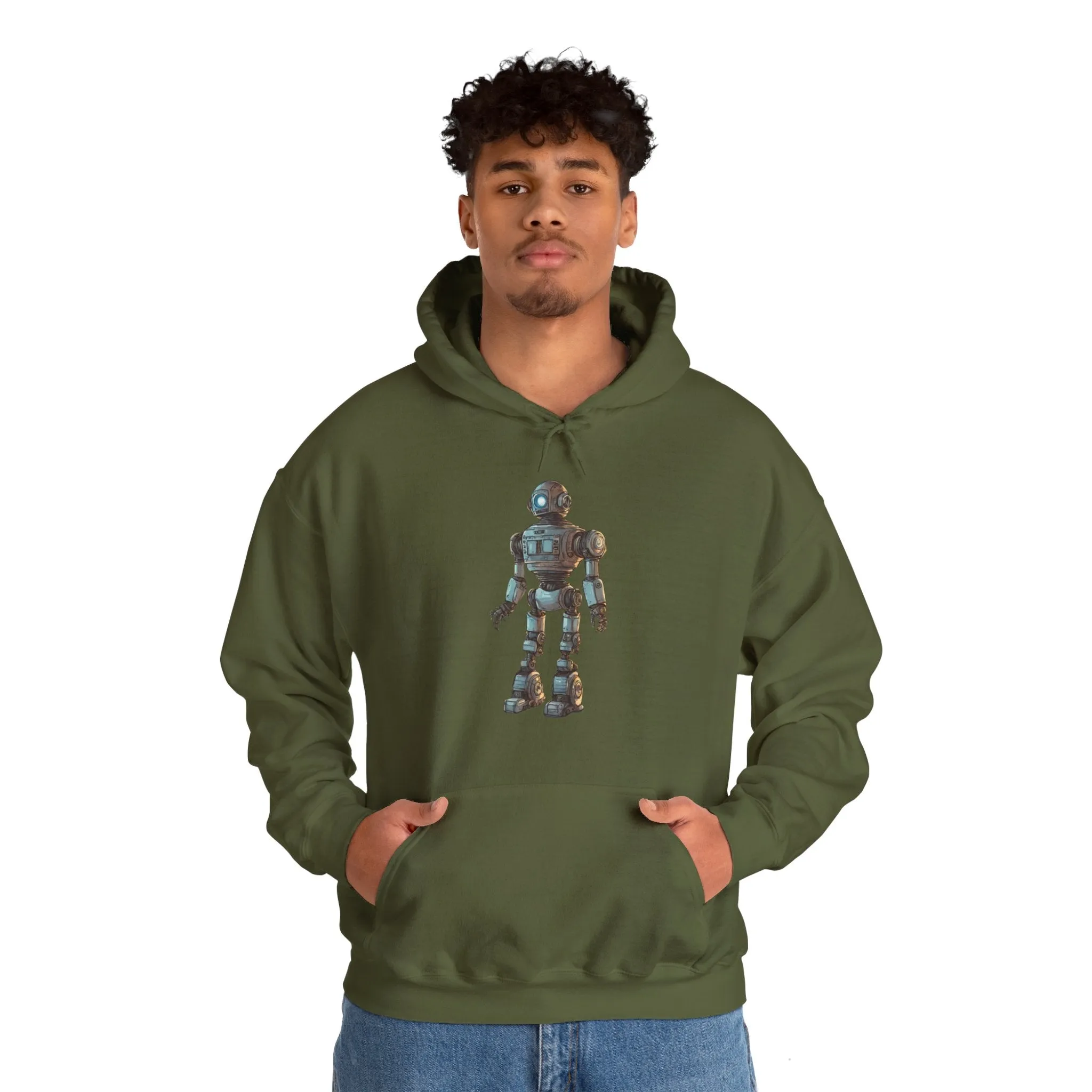 Hey Human Robot Spaceart Sci-Fi Hoodie