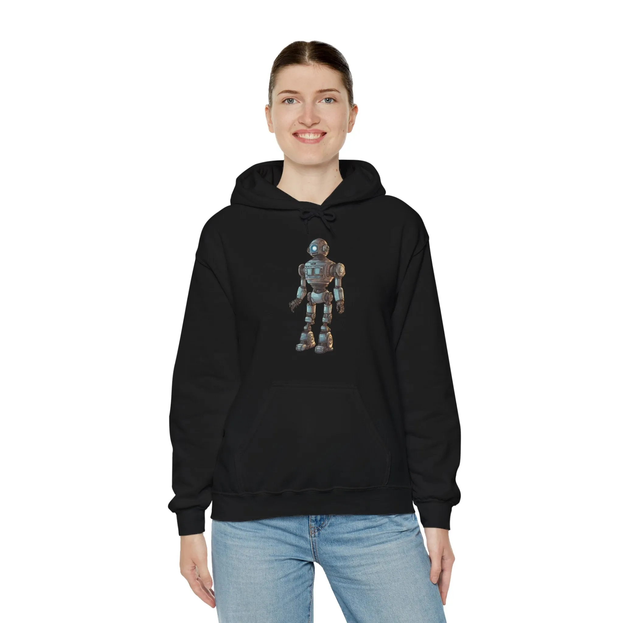 Hey Human Robot Spaceart Sci-Fi Hoodie