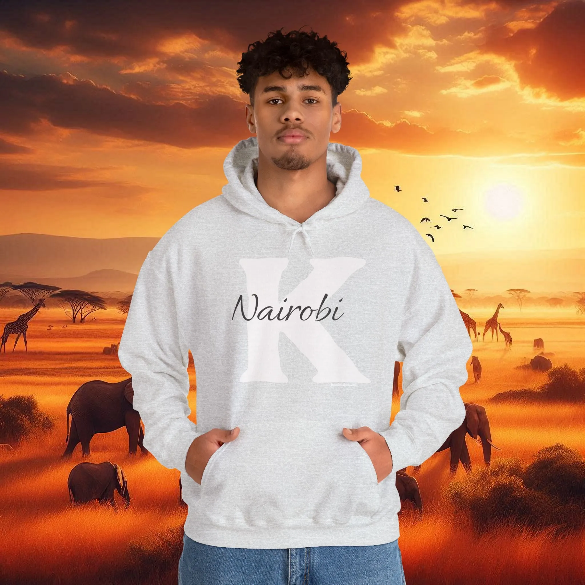 Hooded Sweatshirt with Nairobi K Print