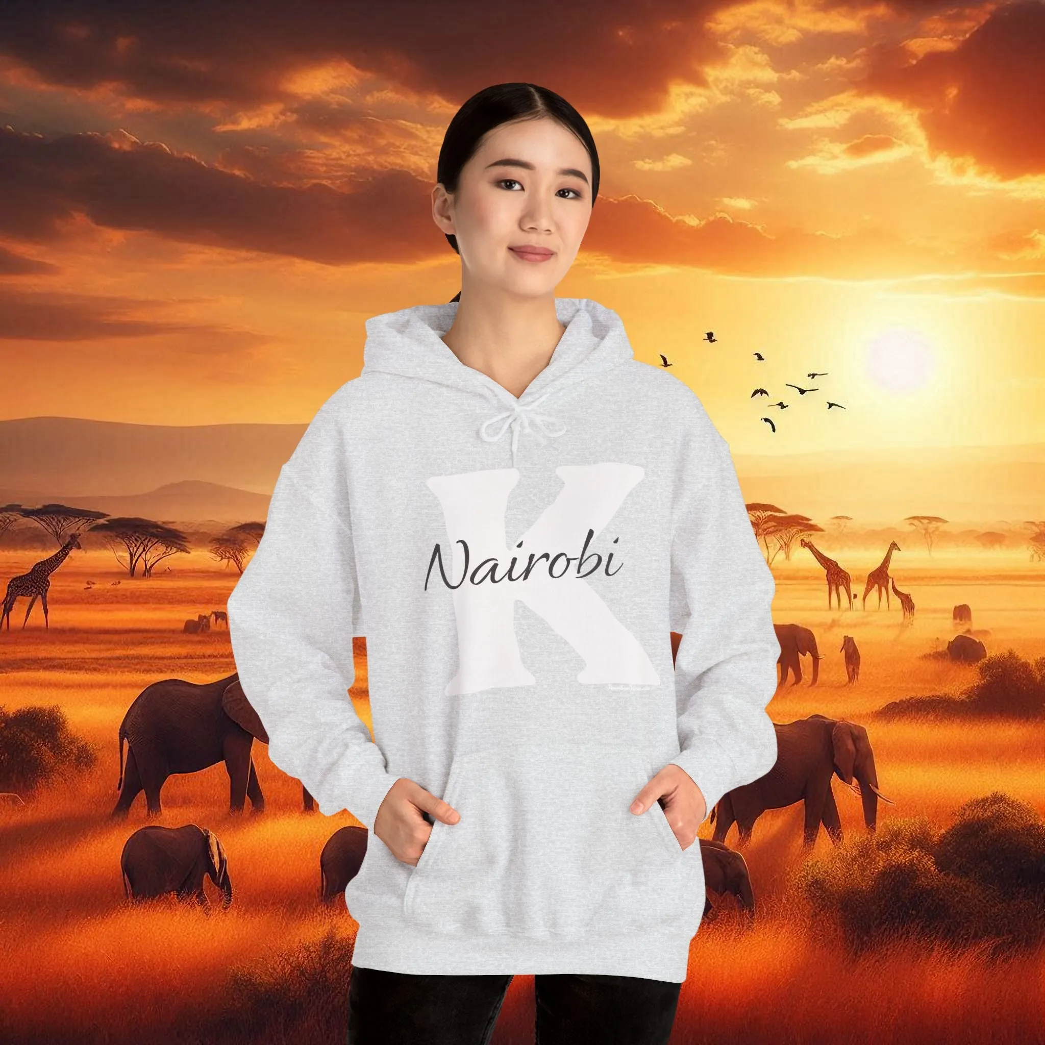 Hooded Sweatshirt with Nairobi K Print