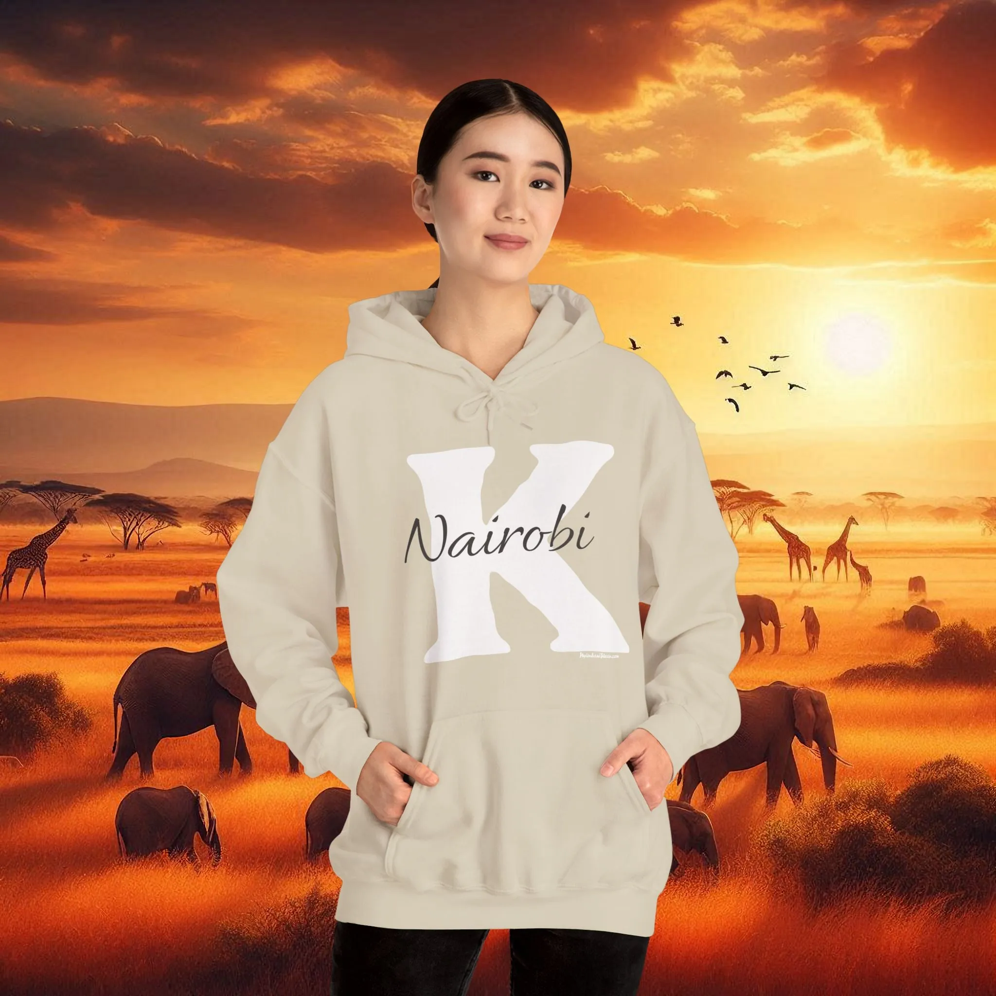 Hooded Sweatshirt with Nairobi K Print