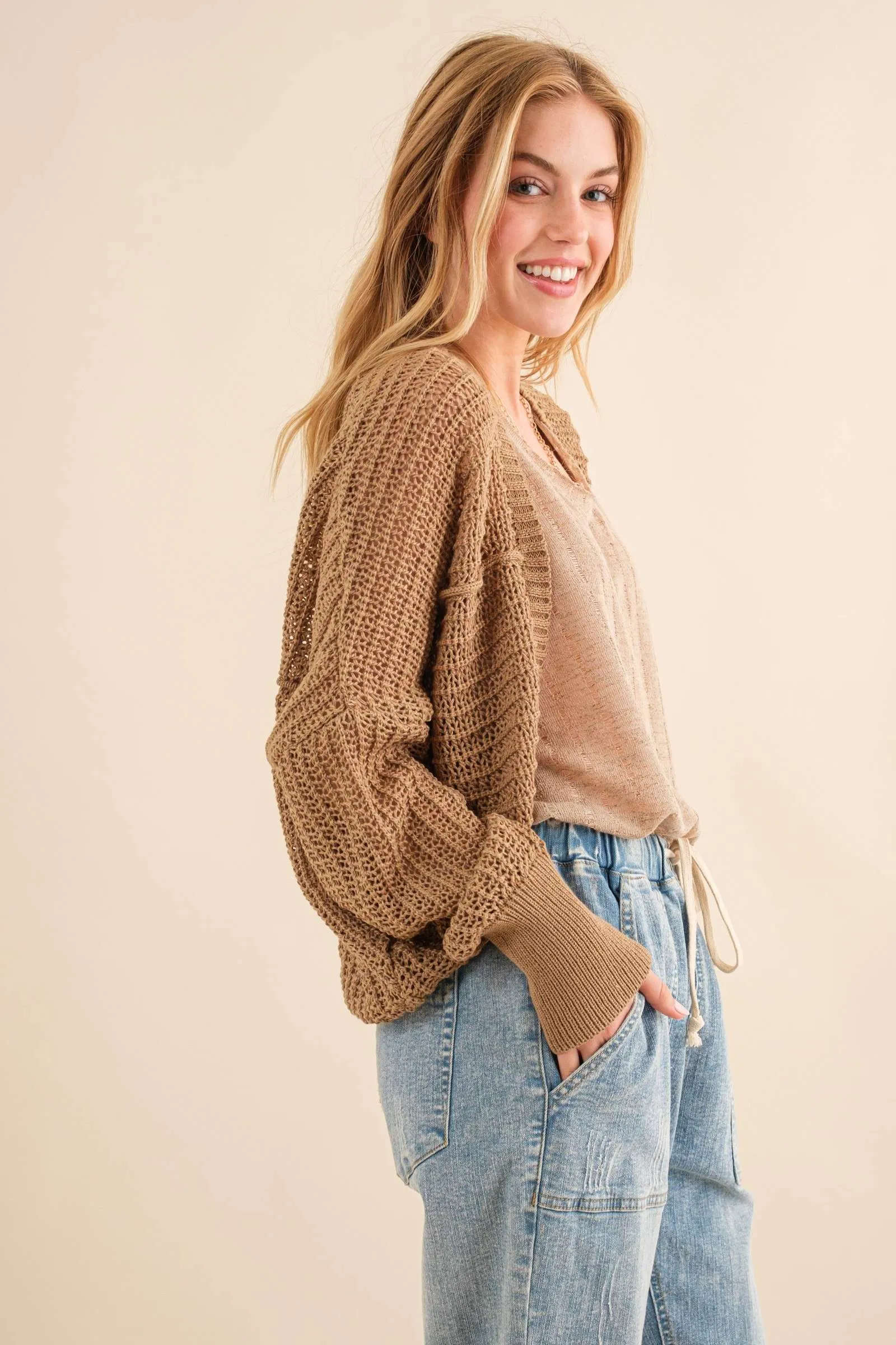 How You Feel Bolero Cardigan - Oak