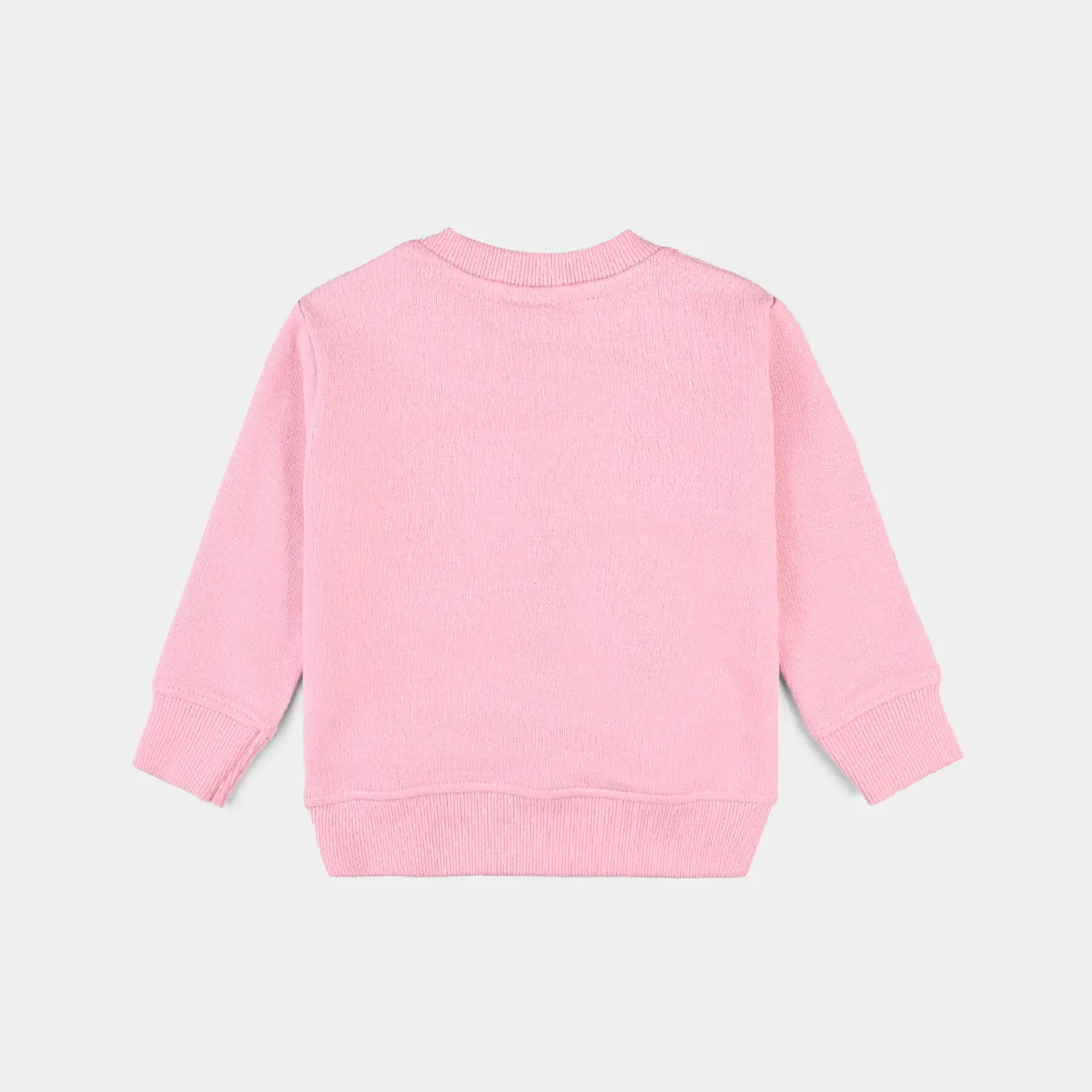 Infant Girls Cotton Terry Sweatshirt-Candy Pink