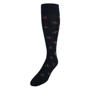 Jolly Holly Over The Calf Holly Christmas Mercerized Cotton Socks