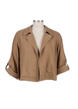 KUT Nadine Crop Blazer Jacket - Oatmeal