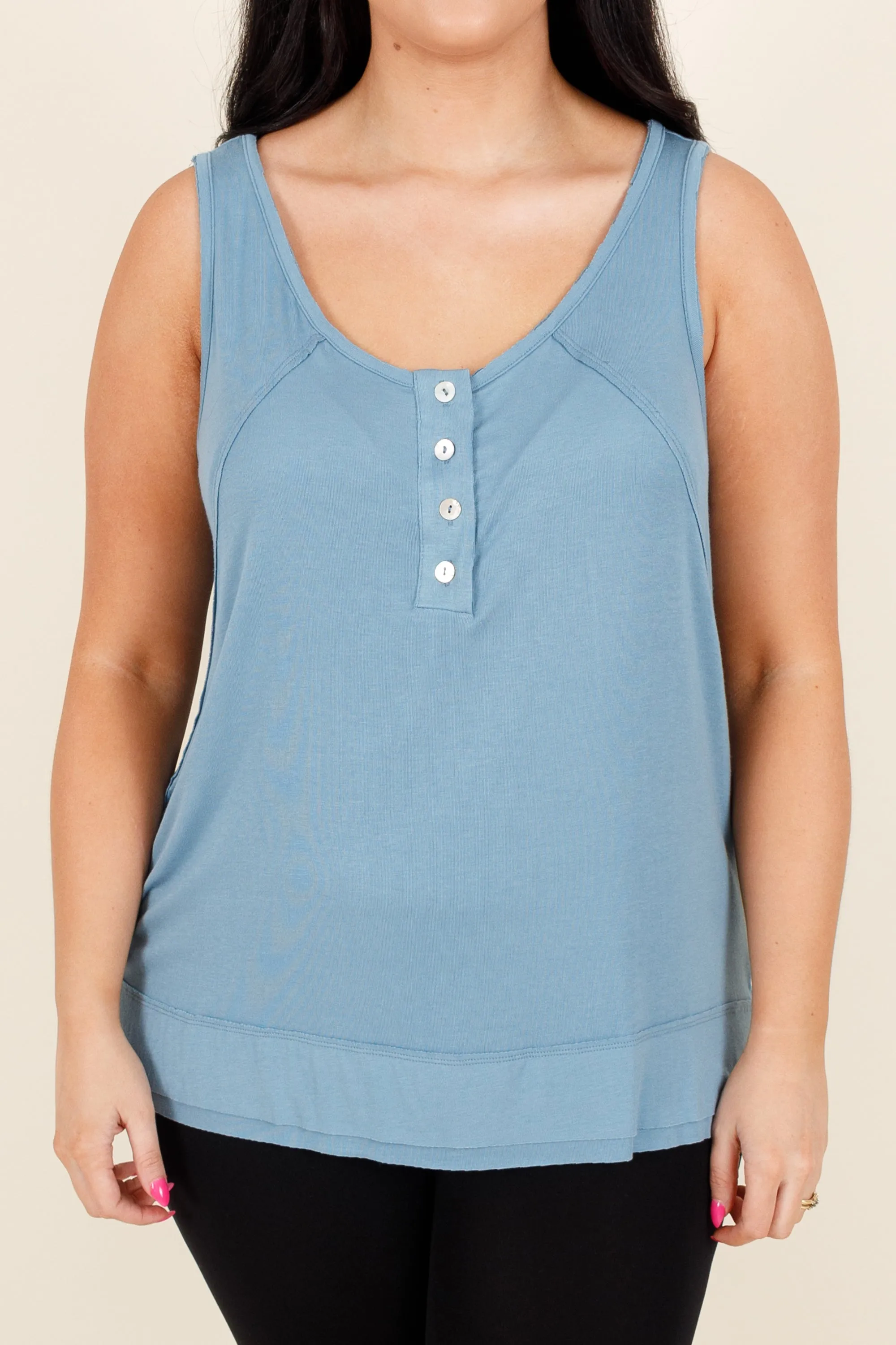 Layers Of Joy Tank, Denim