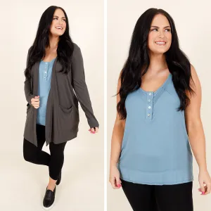 Layers Of Joy Tank, Denim