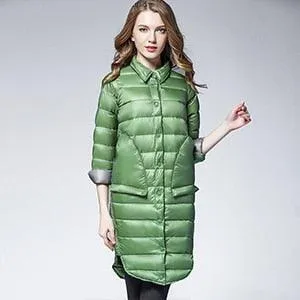 Long Overcoat Slim Solid Winter Coat