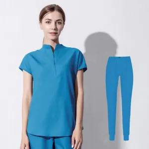 Mandarin Collar Jogger Scrub Set