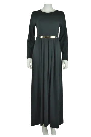 Modest Knit Maxi Dress- Black