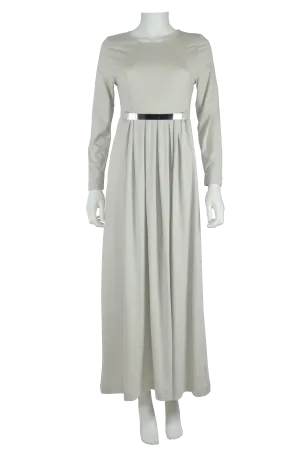 Modest Knit Maxi Dress- Dove Grey